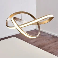 hofstein Suspension Woyens LED Acier brossé, 1 lumière