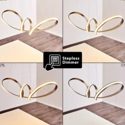 hofstein Suspension Woyens LED Acier inoxydable, 1 lumière