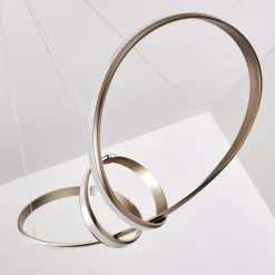 hofstein Suspension Woyens LED Acier inoxydable, 1 lumière