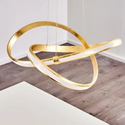 Lampes Dorées-hofstein Suspension Woyens LED Or, 1 lumière