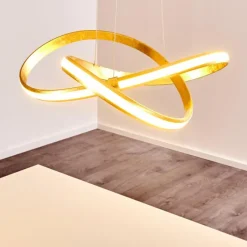 Lampes Dorées-hofstein Suspension Woyens LED Or, 1 lumière