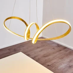 Lampes Dorées-hofstein Suspension Woyens LED Or, 1 lumière