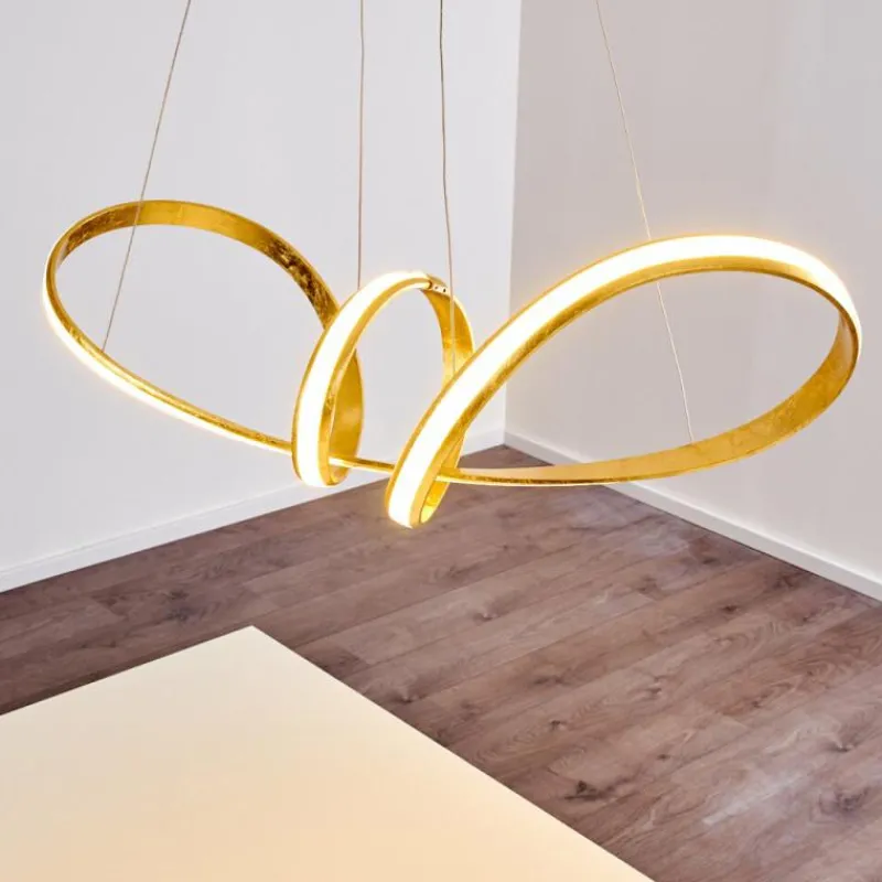 Lampes Dorées-hofstein Suspension Woyens LED Or, 1 lumière