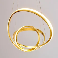 Lampes Dorées-hofstein Suspension Woyens LED Or, 1 lumière