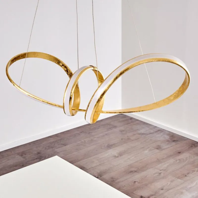 Lampes Dorées-hofstein Suspension Woyens LED Or, 1 lumière