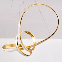 Lampes Dorées-hofstein Suspension Woyens LED Or, 1 lumière