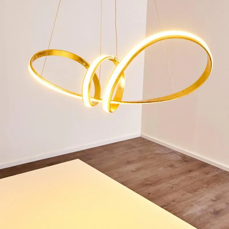 Lampes Dorées-hofstein Suspension Woyens LED Or, 1 lumière