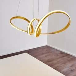 Lampes Dorées-hofstein Suspension Woyens LED Or, 1 lumière