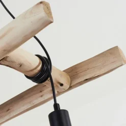 Lampes Vintages & Rétros-hofstein Suspension Yaak Brun, Noir, 4 lumières