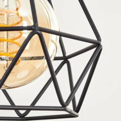 hofstein Suspension Yaak Écru, Noir, 3 lumières