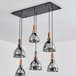 hofstein Suspension Yadekope Écru, Noir, 6 lumières