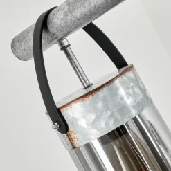 Suspension Verre Fumé-hofstein Suspension Yaretayo Argent Oxydé, Noir, 4 lumières