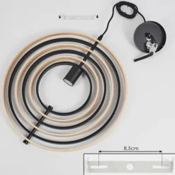 Luminaires Scandinaves-hofstein Suspension Yrva Noir, 1 lumière