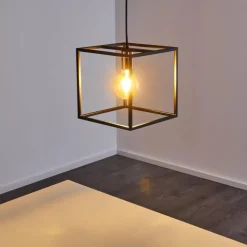 Lampes Vintages & Rétros-hofstein Suspension Yuhigaoka Cuivre, Noir, 1 lumière