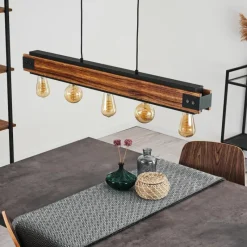 Lampes Vintages & Rétros-hofstein Suspension Yuma Noir, 5 lumières