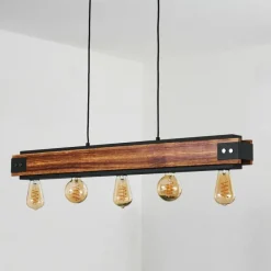 Lampes Vintages & Rétros-hofstein Suspension Yuma Noir, 5 lumières