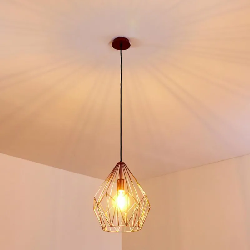 Lampes Industrielles-hofstein Suspension Zarembo Cuivre, 1 lumière