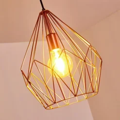 Lampes Industrielles-hofstein Suspension Zarembo Cuivre, 1 lumière