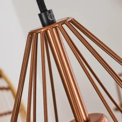 Lampes Vintages & Rétros-hofstein Suspension Zarembo Cuivre, 1 lumière
