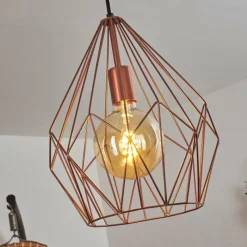 Lampes Vintages & Rétros-hofstein Suspension Zarembo Cuivre, 1 lumière