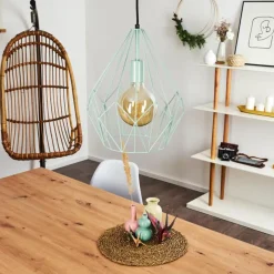 Lampes Vintages & Rétros-hofstein Suspension Zarembo Vert, 1 lumière