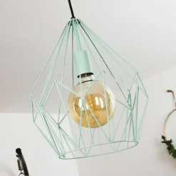 Lampes Vintages & Rétros-hofstein Suspension Zarembo Vert, 1 lumière