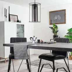 Suspension Verre Fumé-hofstein Suspension Zento Noir, 1 lumière