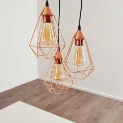 hofstein Suspension Zeuta Noir, 3 lumières