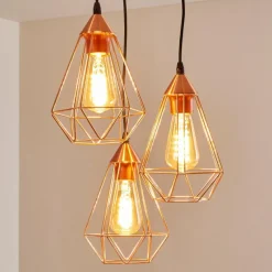 hofstein Suspension Zeuta Noir, 3 lumières