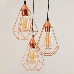 hofstein Suspension Zeuta Noir, 3 lumières