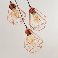 hofstein Suspension Zeuta Noir, 3 lumières