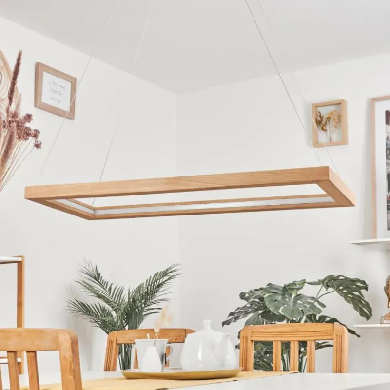 Lampes En Bois-hofstein Suspension Zeve LED Écru, 1 lumière