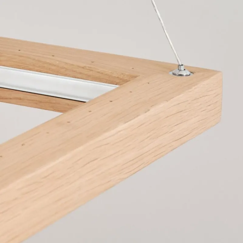 Lampes En Bois-hofstein Suspension Zeve LED Écru, 1 lumière