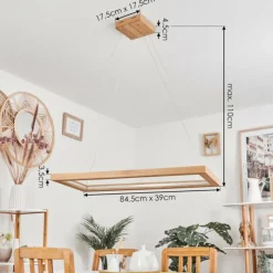 Lampes En Bois-hofstein Suspension Zeve LED Écru, 1 lumière