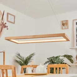 Lampes En Bois-hofstein Suspension Zeve LED Écru, 1 lumière