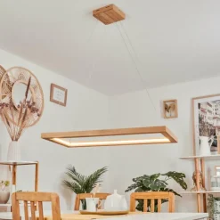 Lampes En Bois-hofstein Suspension Zeve LED Écru, 1 lumière