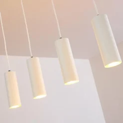 hofstein Suspension Zuoz Blanc, 4 lumières