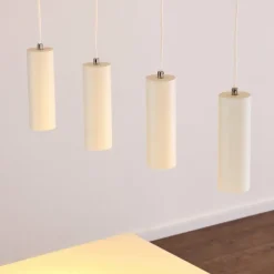 hofstein Suspension Zuoz Blanc, 4 lumières