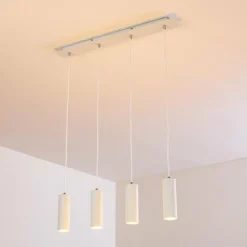 hofstein Suspension Zuoz Blanc, 4 lumières