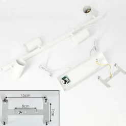 Lampes Industrielles-hofstein Suspension Zuoz Blanc, 4 lumières