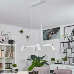 Lampes Industrielles-hofstein Suspension Zuoz Blanc, 4 lumières