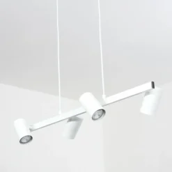 Lampes Industrielles-hofstein Suspension Zuoz Blanc, 4 lumières