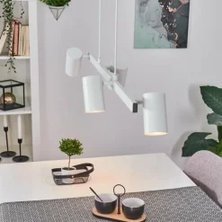 Lampes Industrielles-hofstein Suspension Zuoz Blanc, 4 lumières