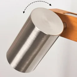 Lampes Industrielles-hofstein Suspension Zuoz Écru, Nickel mat, 4 lumières