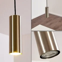 hofstein Suspension Zuoz Nickel mat, 1 lumière