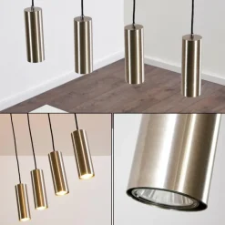 hofstein Suspension Zuoz Nickel mat, 4 lumières