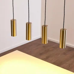 hofstein Suspension Zuoz Nickel mat, 4 lumières