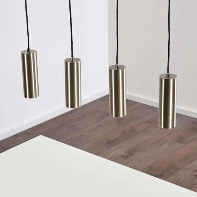 hofstein Suspension Zuoz Nickel mat, 4 lumières