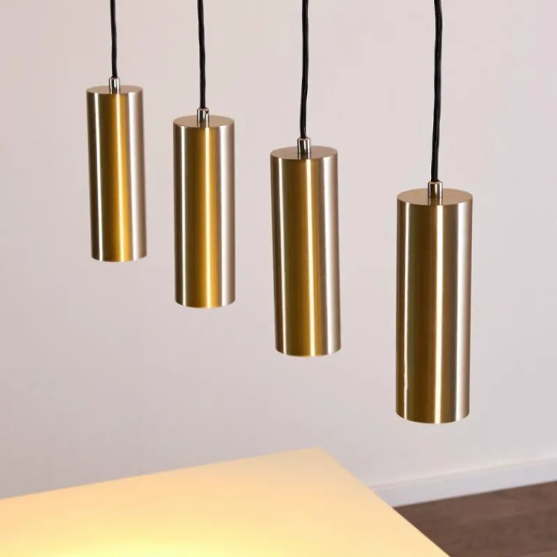 hofstein Suspension Zuoz Nickel mat, 4 lumières