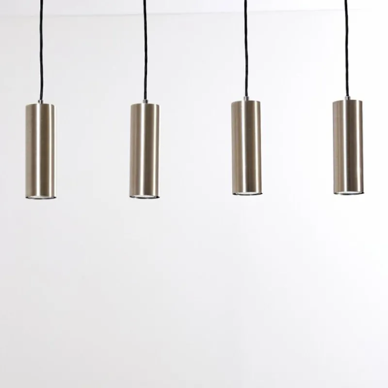 hofstein Suspension Zuoz Nickel mat, 4 lumières